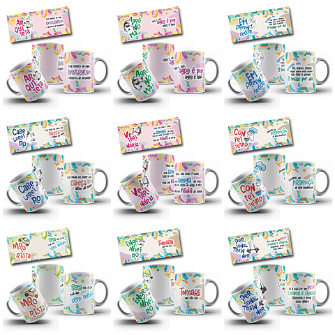 34 Artes para Caneca Flork Profissões Arquivo em Jpg