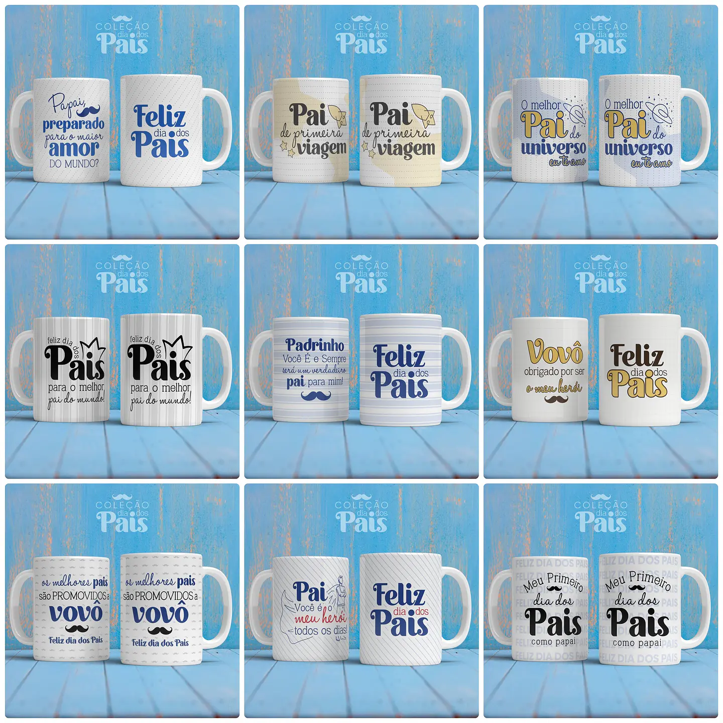 36 Artes para Caneca Azulejo e Camisa Dia dos Pais Arquivo Editável  3