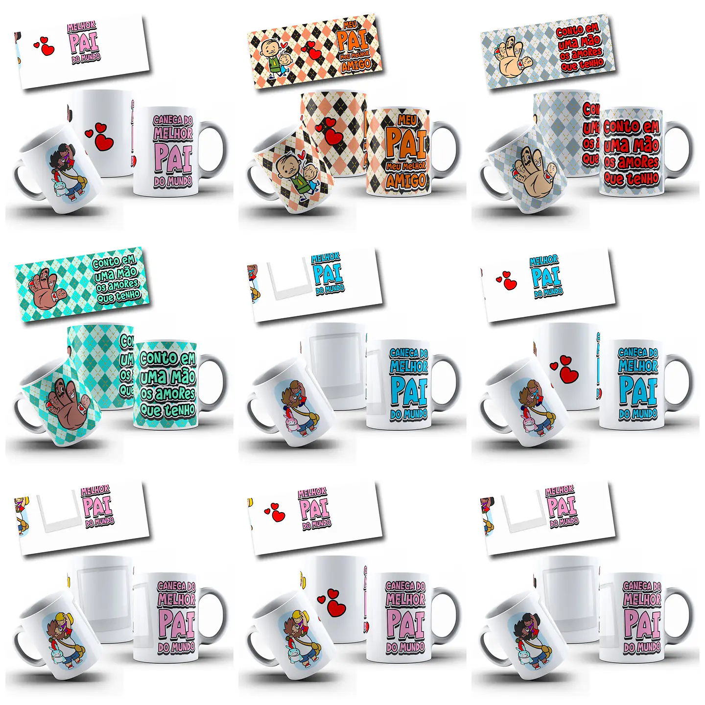 182 Artes para Caneca Dia dos Pais Arquivo em Jpg  1