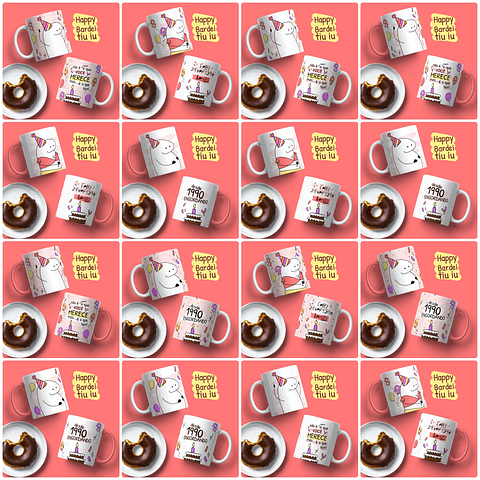 51 Artes para Caneca Flork Aniversário Arquivo Editável