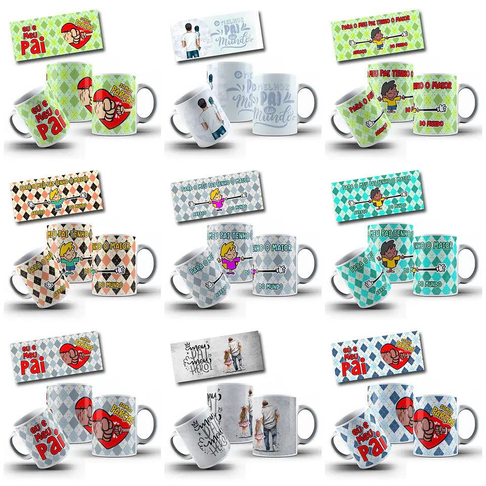 182 Artes para Caneca Dia dos Pais Arquivo em Jpg  11