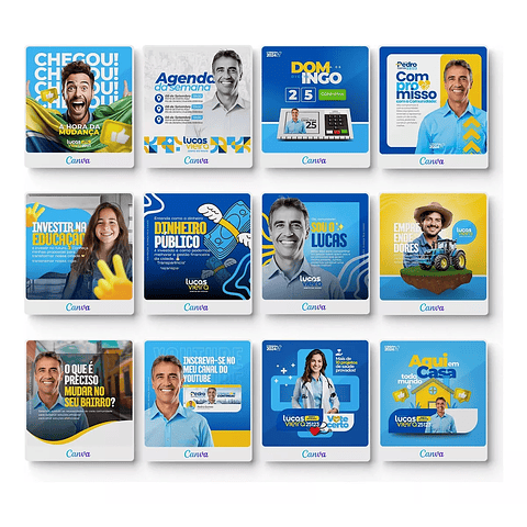 Pack Canva Arte Politica, Campanha Eleitoral, Eleições, Político Editáveis + Atualizações