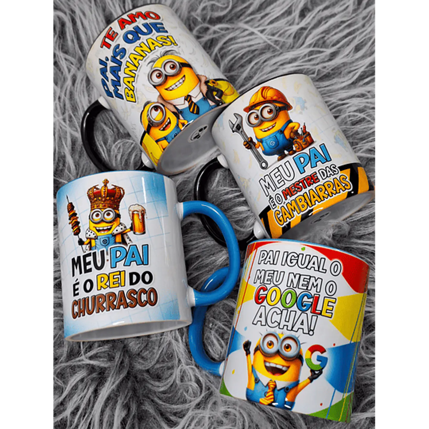 12 Artes para Caneca Minions Divertido Dia dos Pais Arquivo em Jpg  3