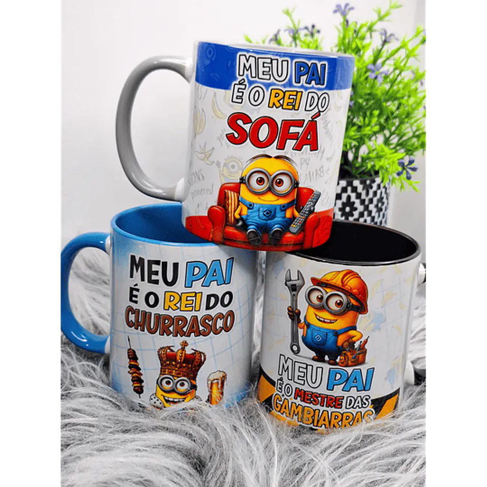 12 Artes para Caneca Minions Divertido Dia dos Pais Arquivo em Jpg  4