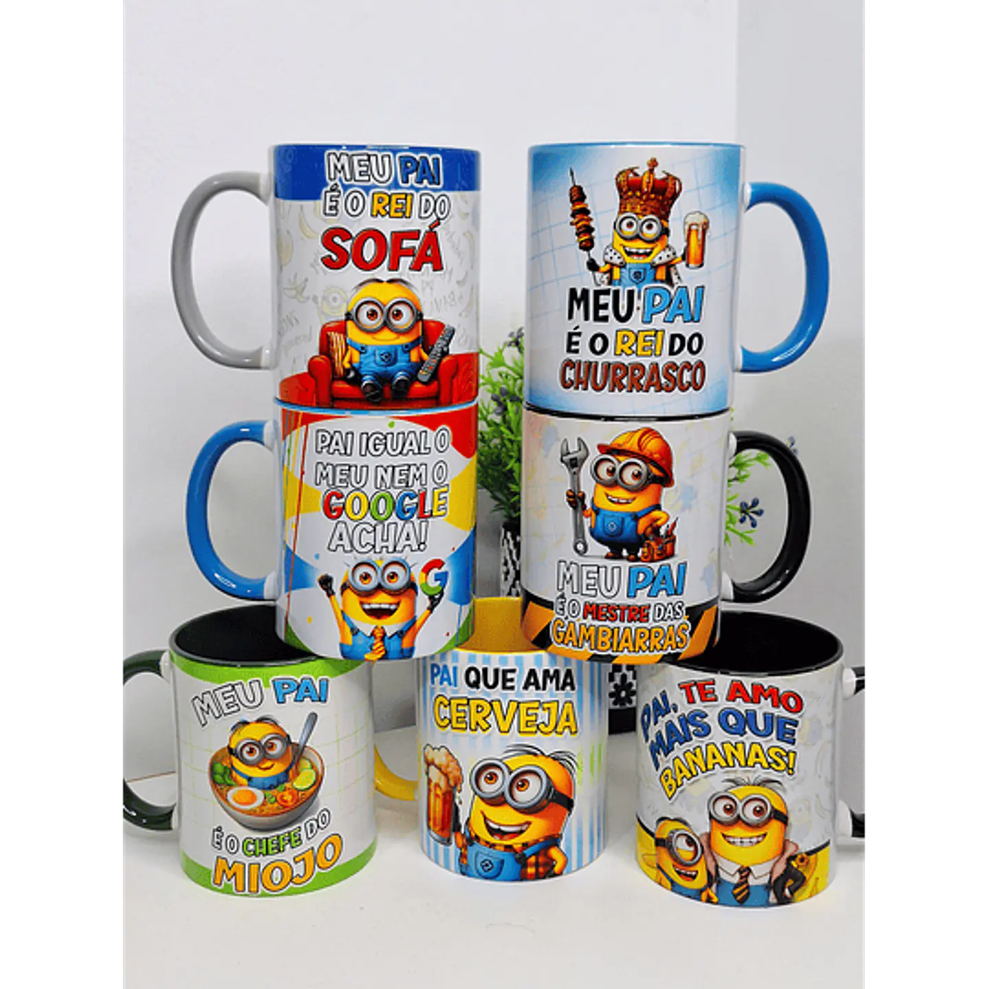 12 Artes para Caneca Minions Divertido Dia dos Pais Arquivo em Jpg  2
