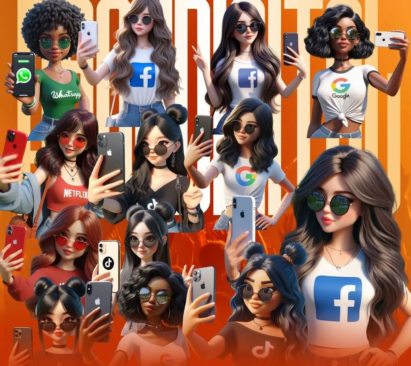 Kit Digital Blogueirinha 3D em Png  2