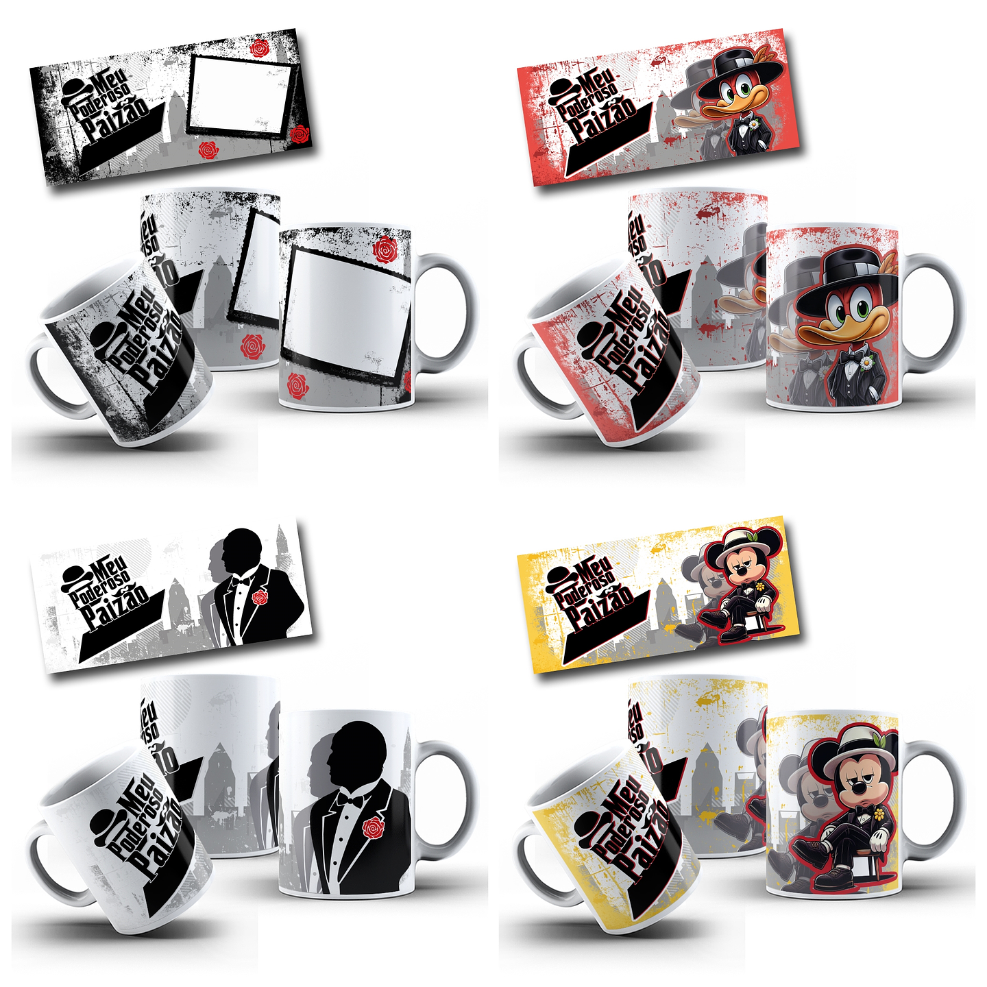 40 Artes para Caneca e Chopp Meu Poderoso Paizão Dia dos Pais Personagens Arquivo em Jpg  3