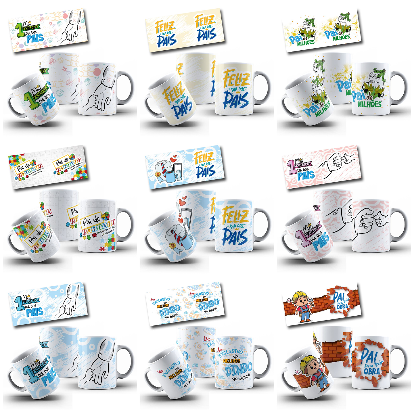 37 Artes para Caneca Flork Dia dos Pais Arquivo em Jpg  1
