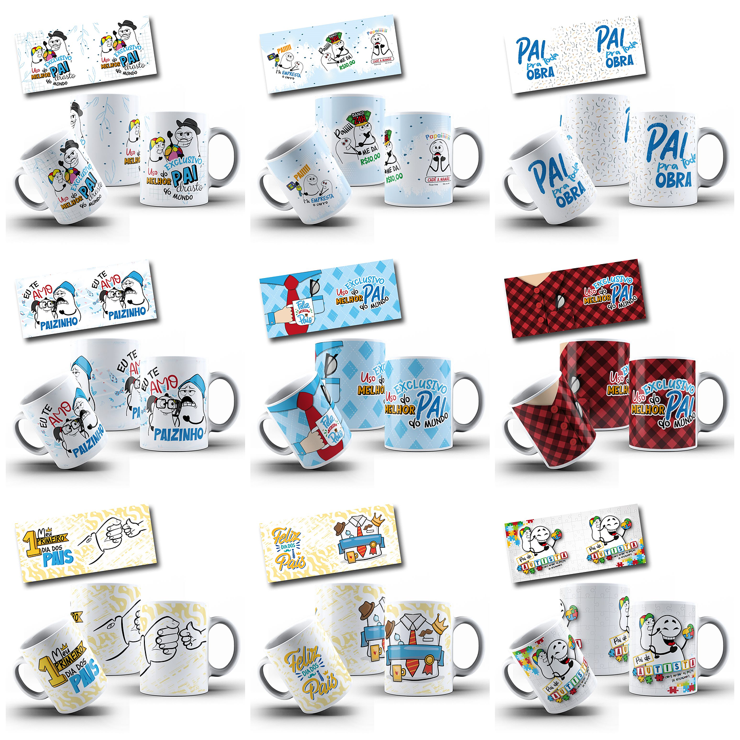 37 Artes para Caneca Flork Dia dos Pais Arquivo em Jpg  3