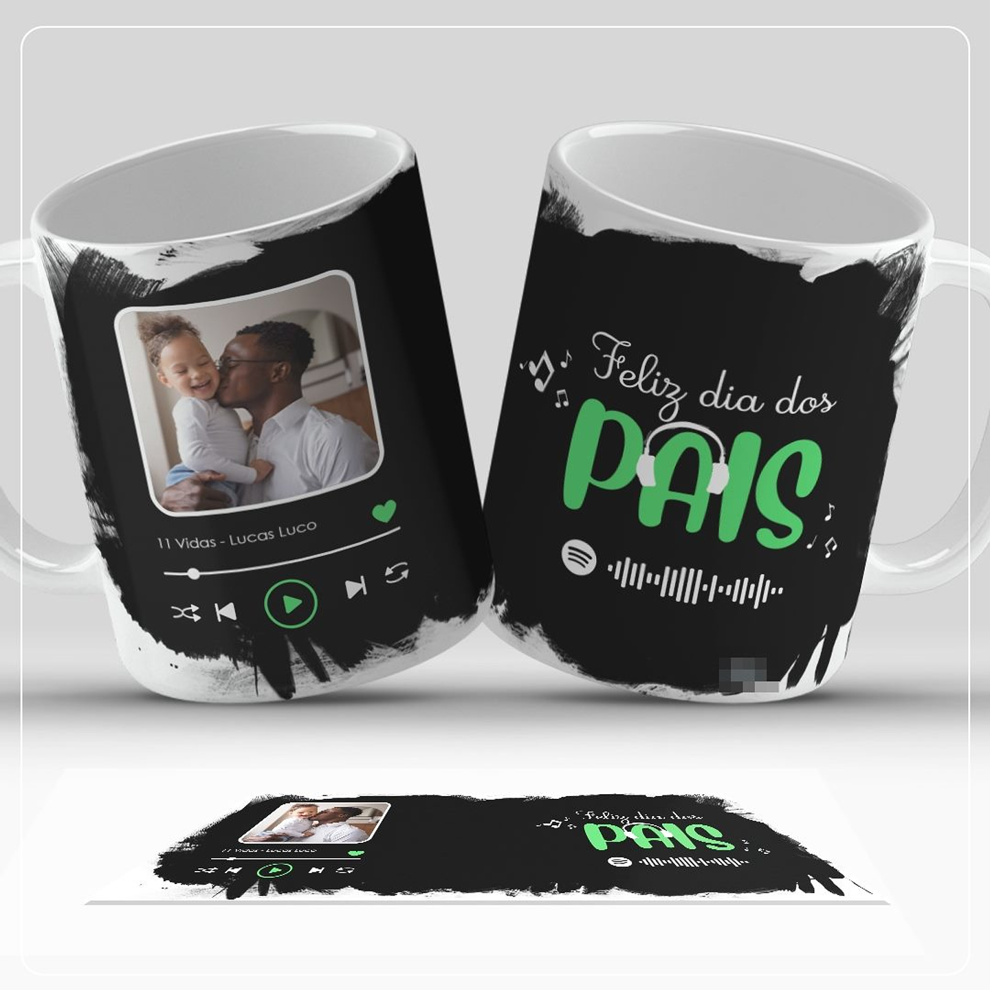 6 Artes para Caneca Dia dos Pais Spotify Musicas Arquivo em Jpg 2