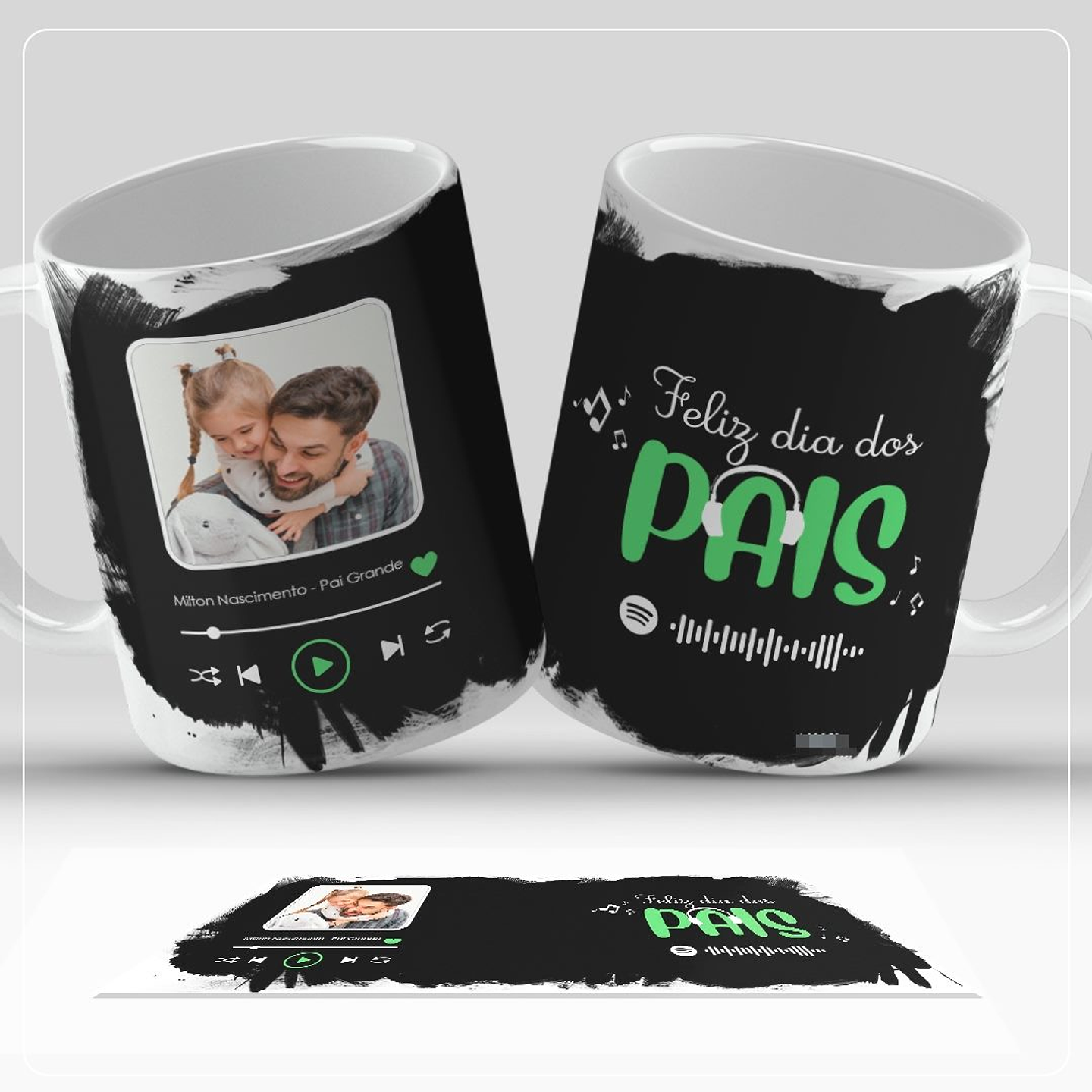 6 Artes para Caneca Dia dos Pais Spotify Musicas Arquivo em Jpg 6