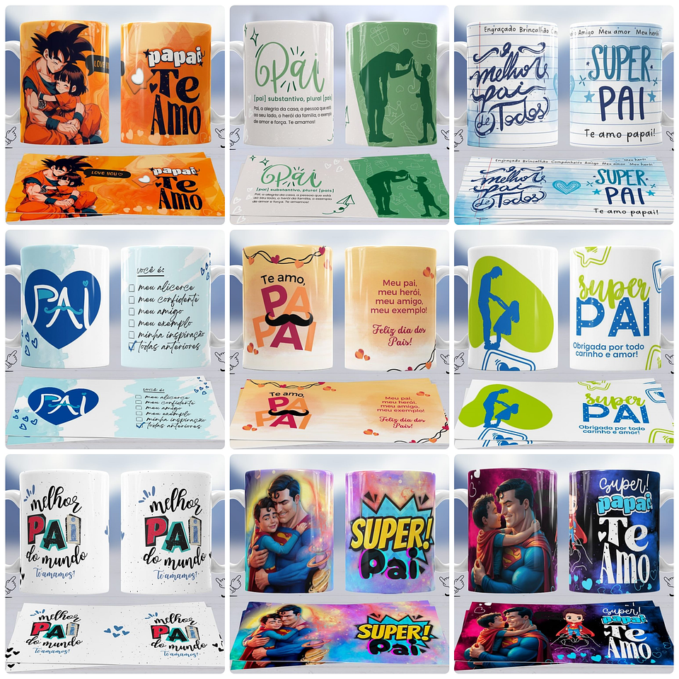 10 Artes para Caneca Dia dos Pais Arquivo em Jpg 1