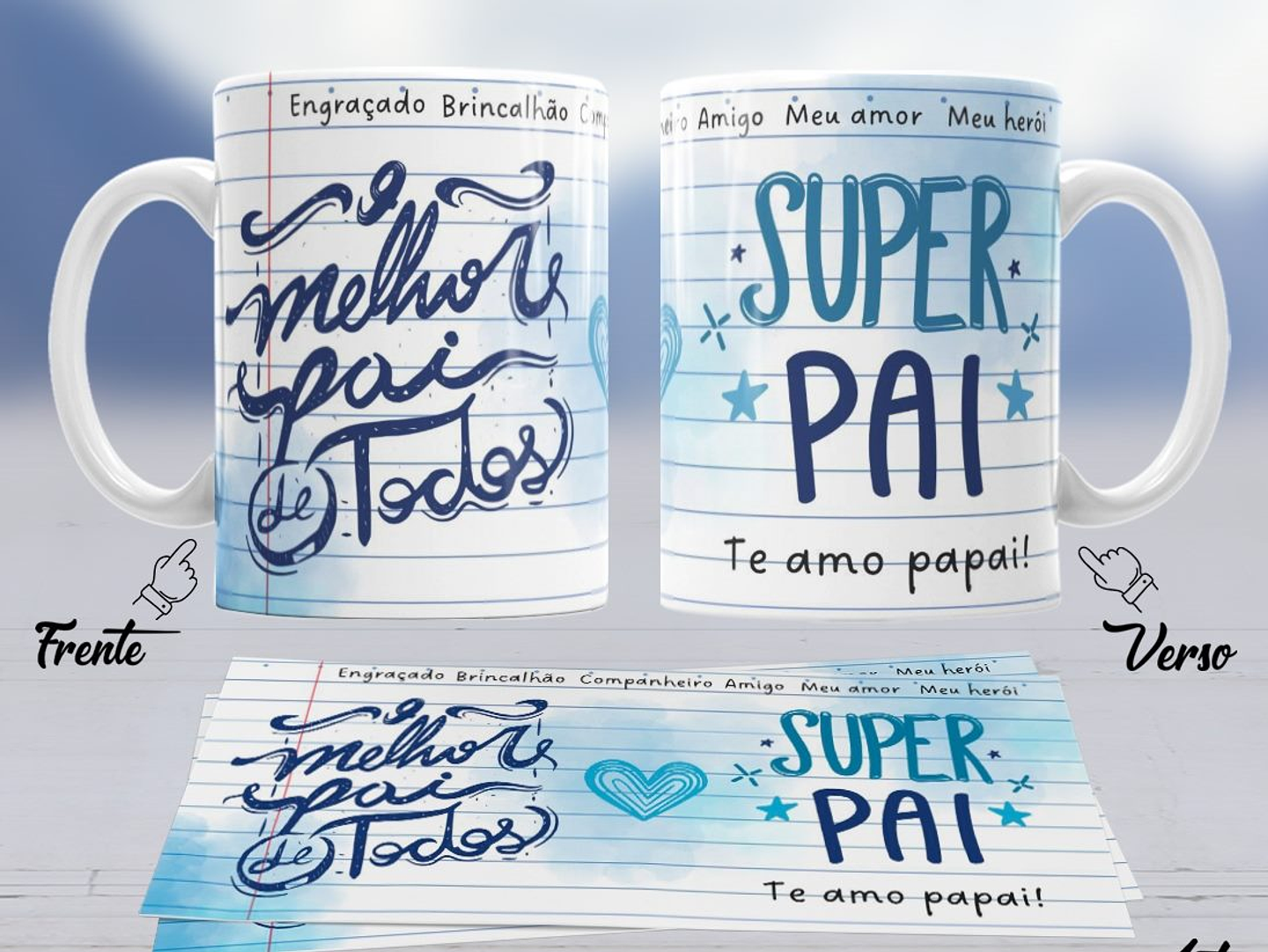 10 Artes para Caneca Dia dos Pais Arquivo em Jpg 3