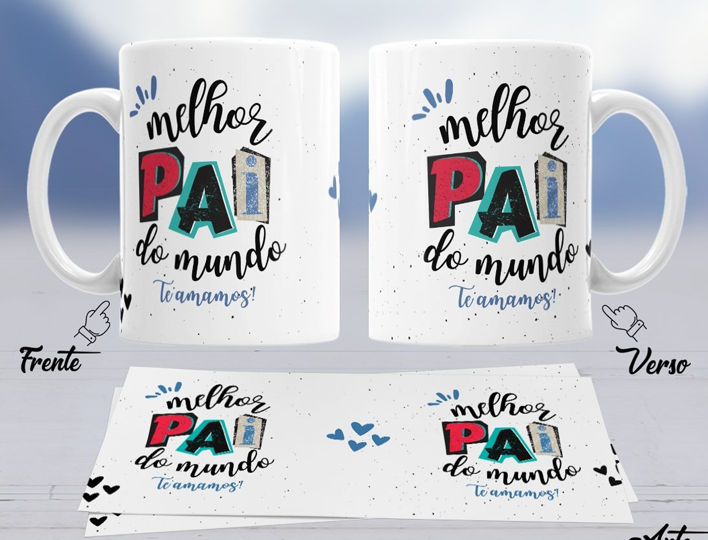 10 Artes para Caneca Dia dos Pais Arquivo em Jpg 7