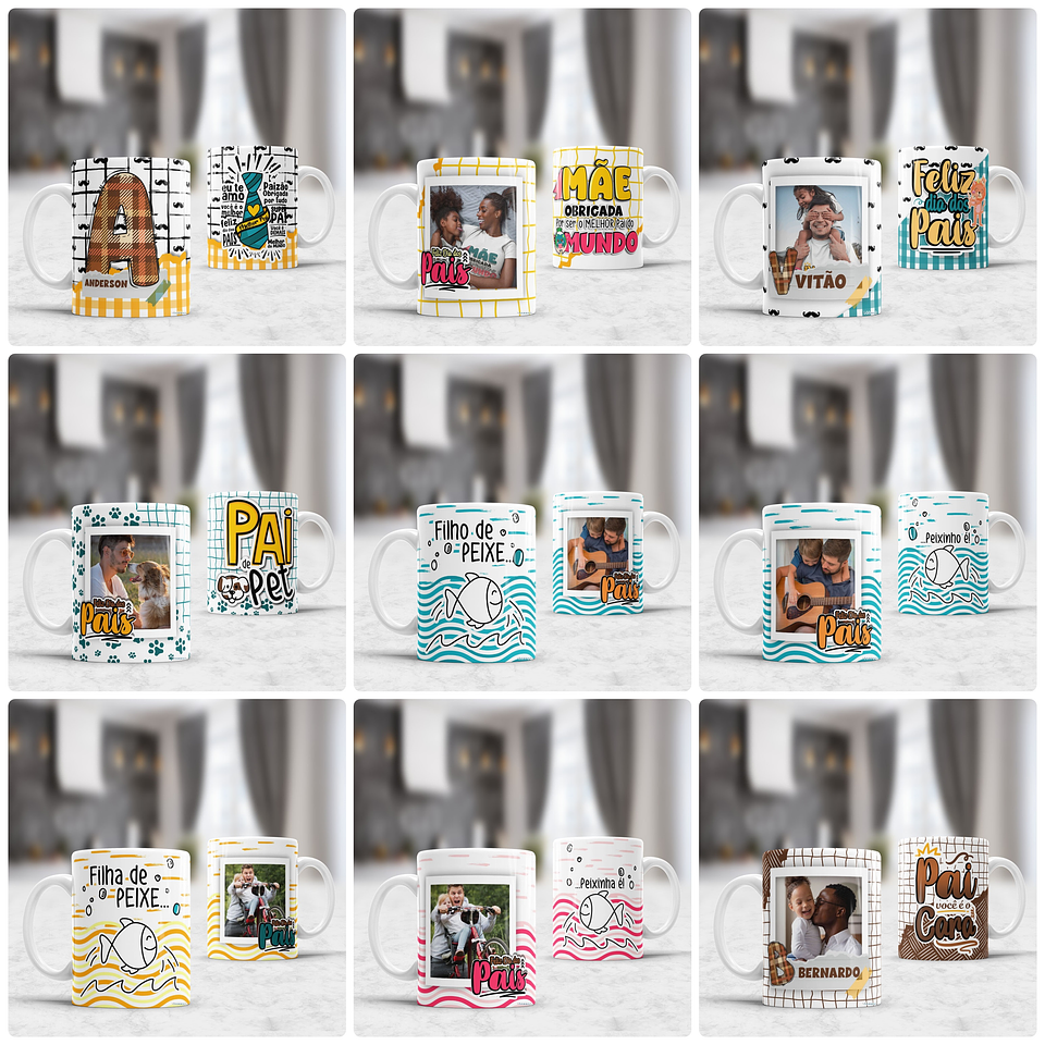 34 Artes para Caneca e Camisa Dia dos Pais Arquivo Png 4