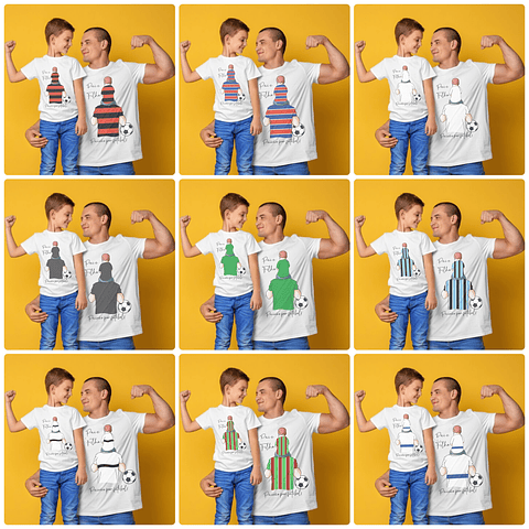 23 Artes para Camisa Dia dos Pais Pai e Filho Arquivo Editável