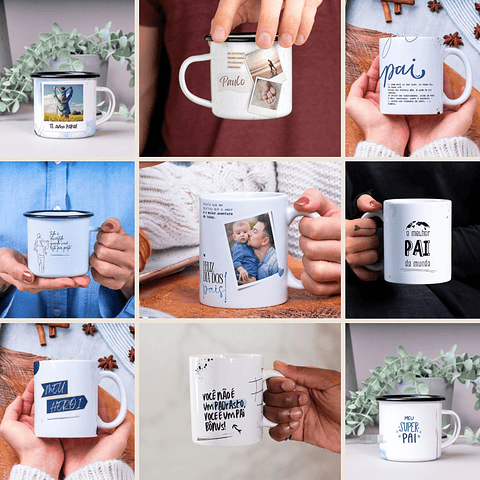 24 Artes para Caneca Dia dos Pais Arquivo em Png