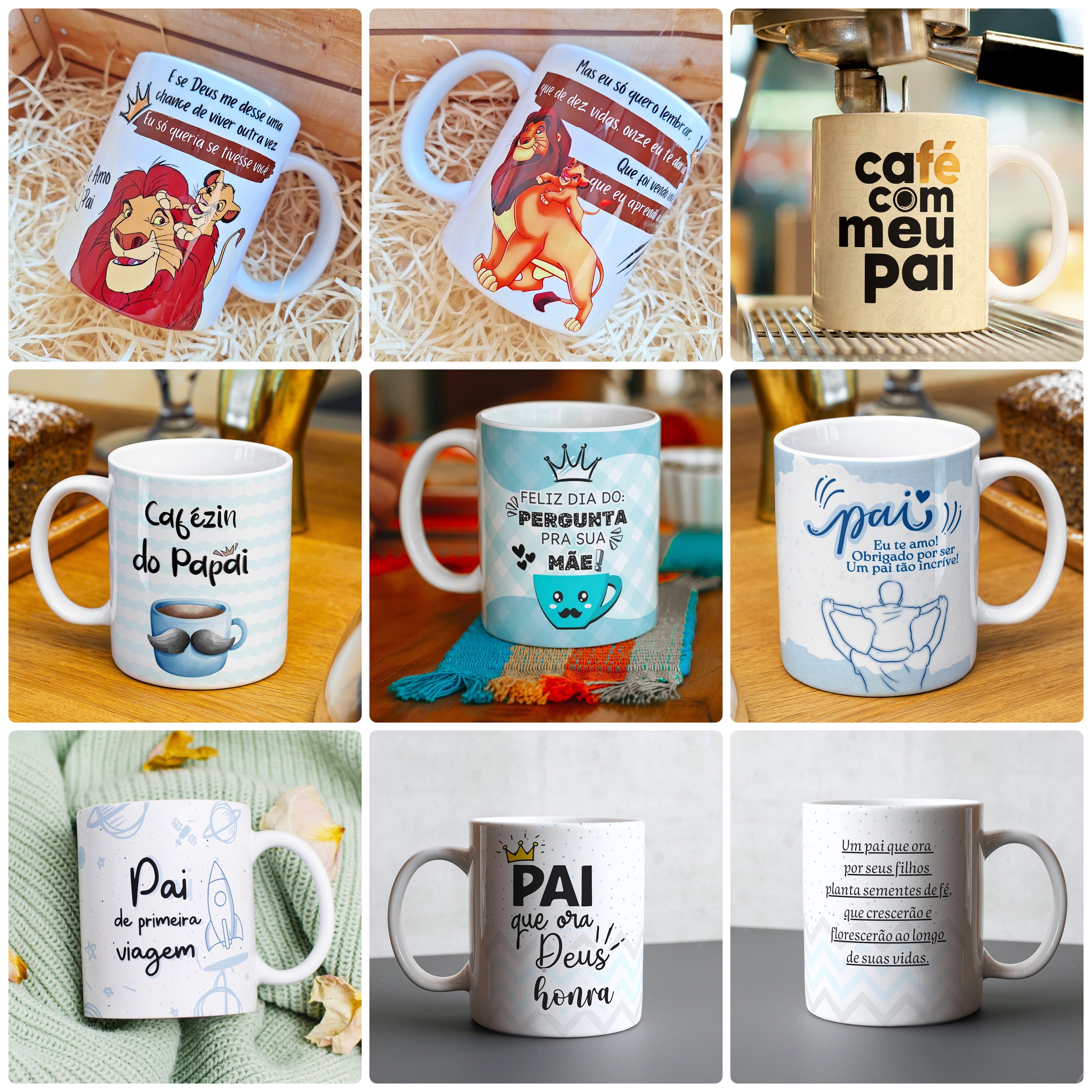 32 Artes para Caneca Dia dos Pais Frases Arquivo em Jpg