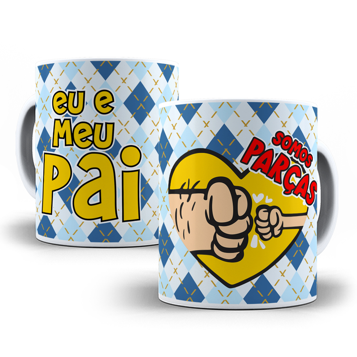 18 Artes para Caneca Dia dos Pais Cartoon Arquivo em Jpg  1
