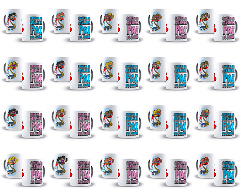 20 Artes para Caneca Dia dos Pais Melhor pai do Mundo Cartoon Arquivo Jpg