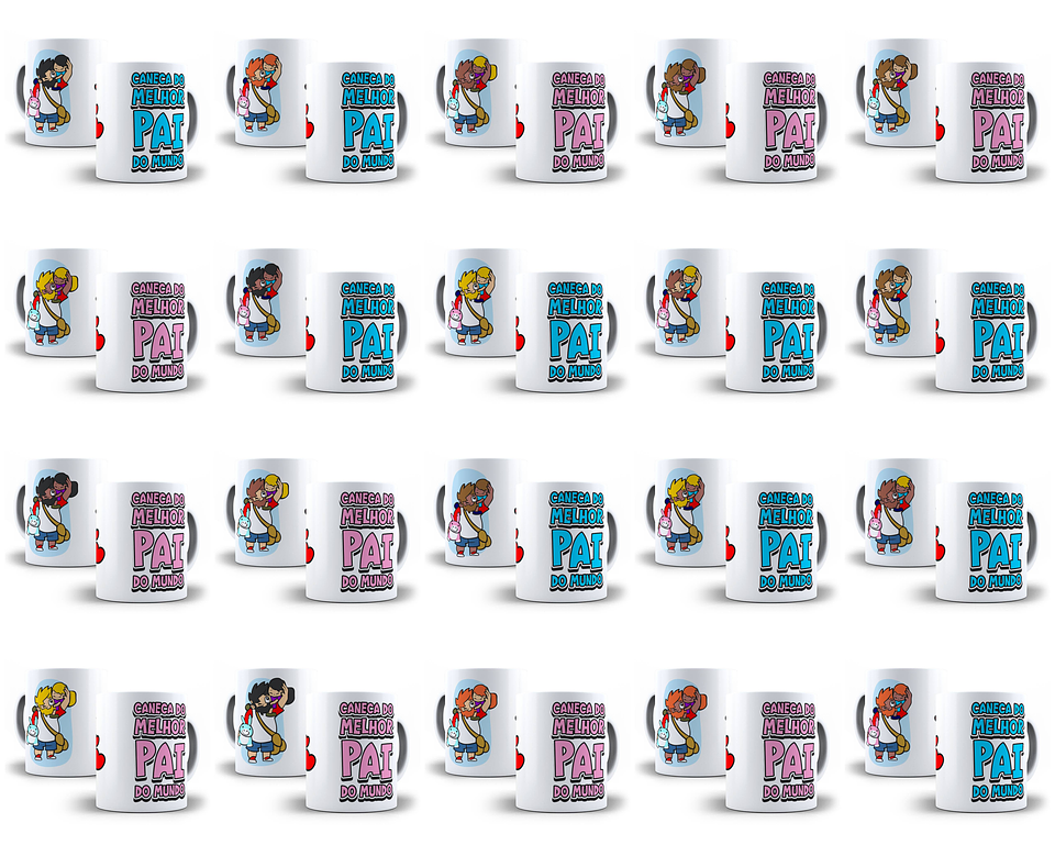 20 Artes para Caneca Dia dos Pais Melhor pai do Mundo Cartoon Arquivo Jpg 1