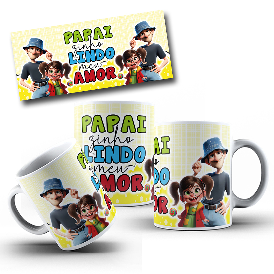 7 Artes para Caneca Dia dos Pais Seu Madruga e Chiquinha Arquivo em Jpg  7