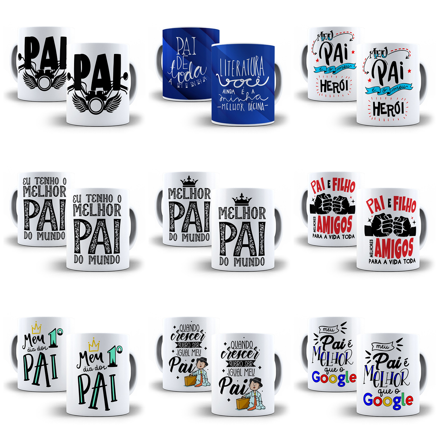 33 Artes para Caneca e Camisa Frases Dia dos Pais Arquivo Editável 2