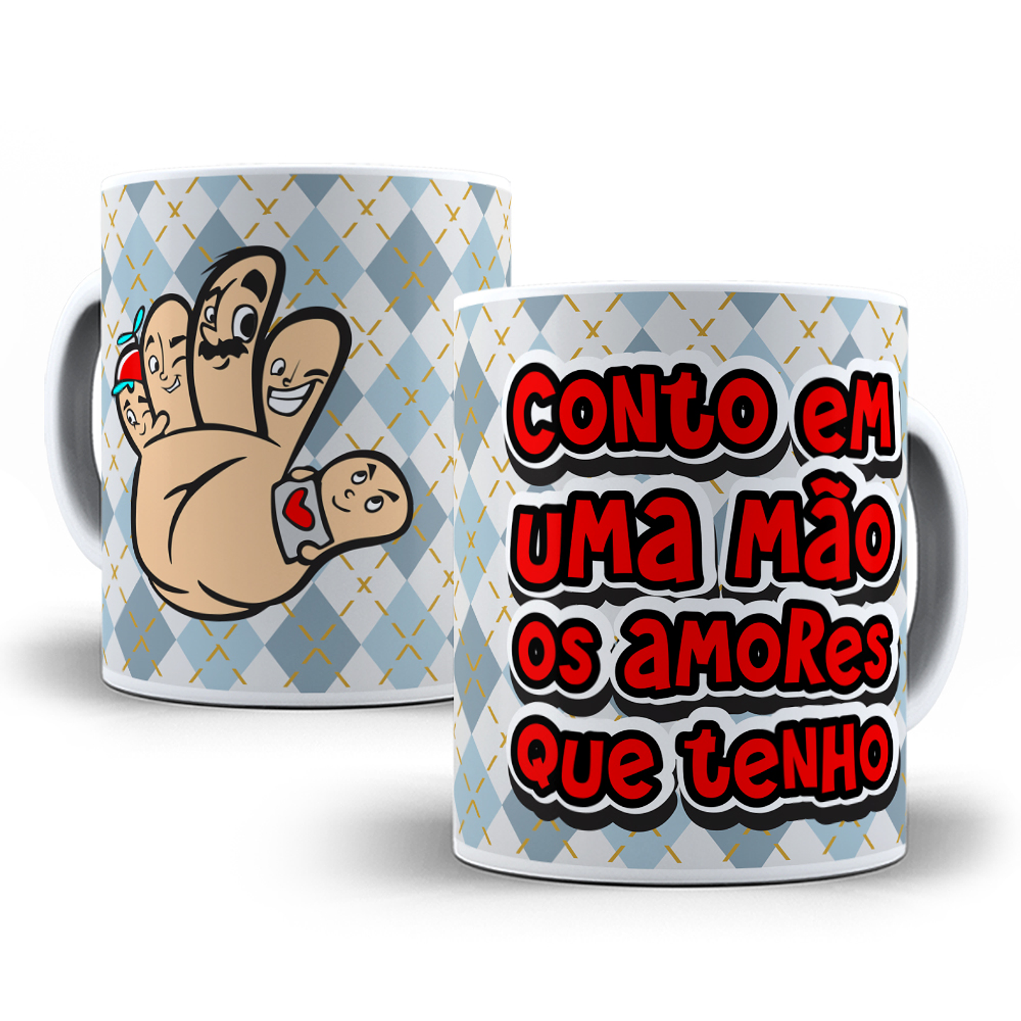 18 Artes para Caneca Dia dos Pais Cartoon Arquivo em Jpg  12