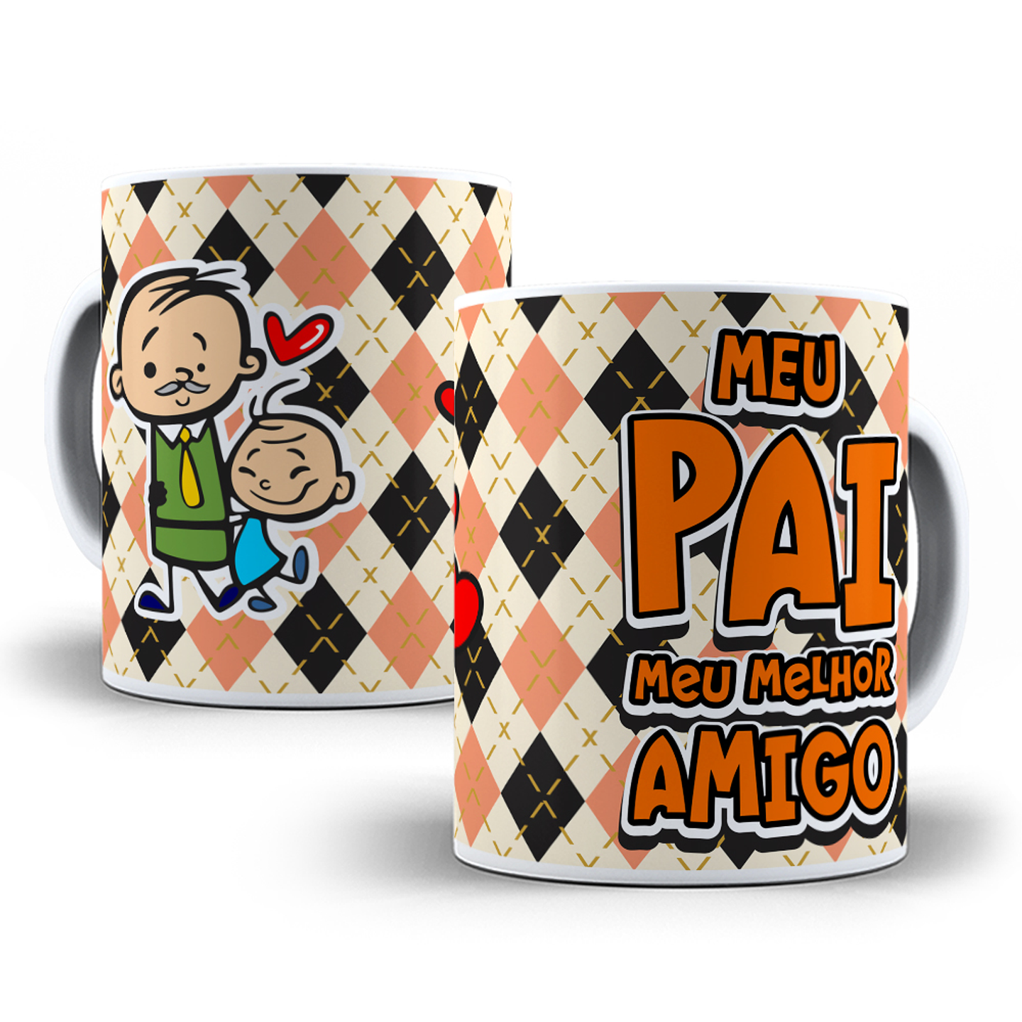 18 Artes para Caneca Dia dos Pais Cartoon Arquivo em Jpg  13