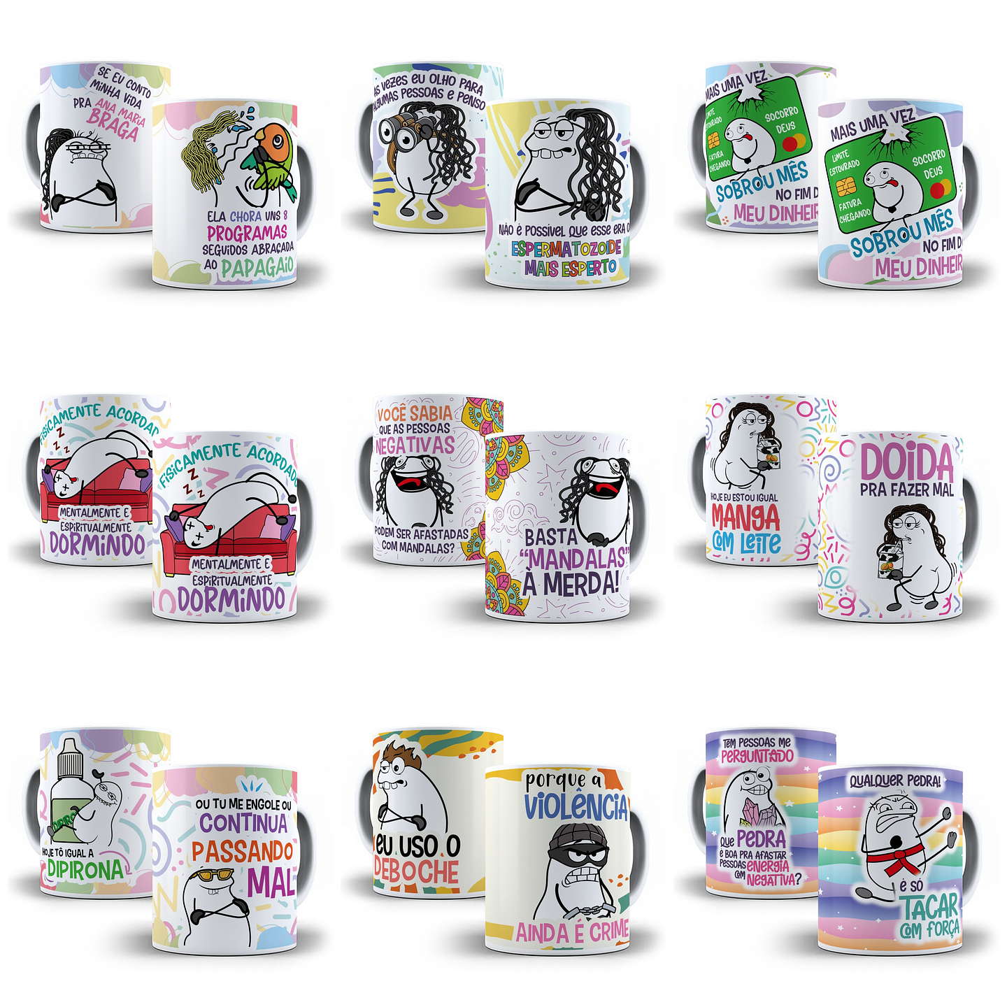 18 Artes para Caneca Frases Engraçadas Flork Arquivo em Jpg 2