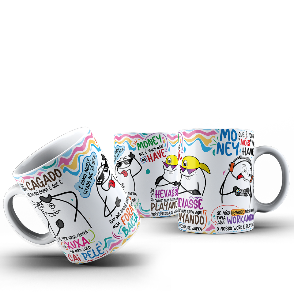 Arte Caneca Flork Eu sou cagado veja só como é que é Arquivo em Jpg 1