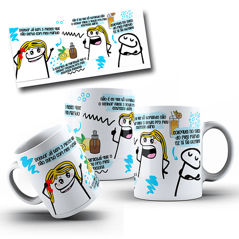 Arte Caneca Flork Maracujá Doutor ja tem tres meses que não surto com meu marido Arquivo em Jpg 