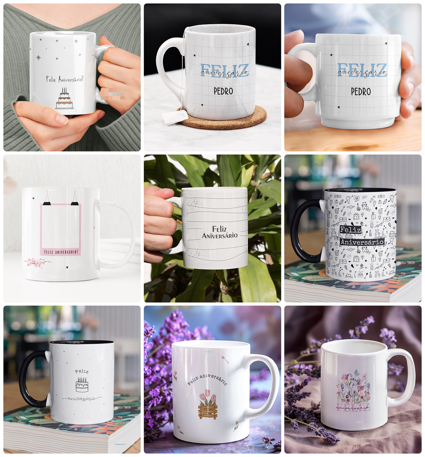 19 Artes para Caneca Aniversário Arquivo Editável 3