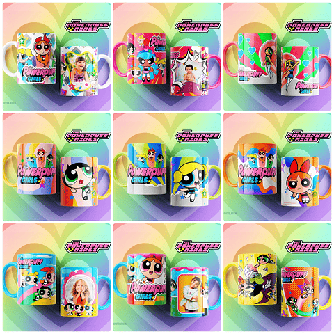 20 Artes para Caneca e Camisa Meninas Super Poderosas Arquivo Editável