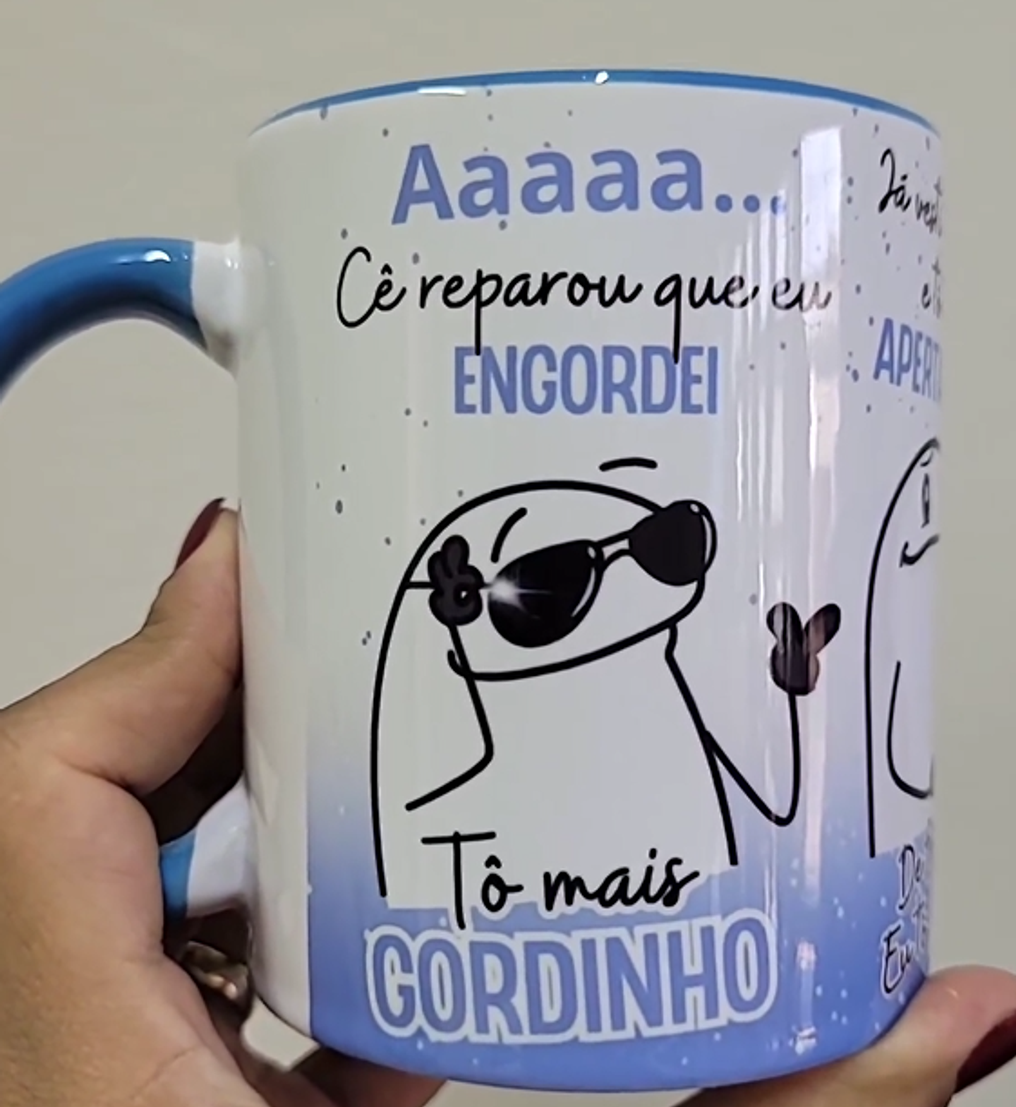 Arte Caneca Aaaa Cê reparou que eu engordei, Tô mais Gordinho Arquivo Png 1