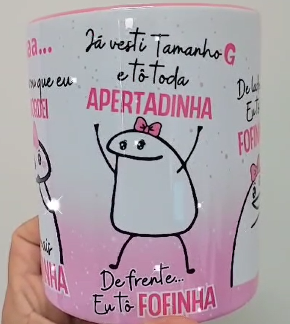 Arte Caneca Aaaa Cê reparou que eu engordei, Tô mais Gordinha Arquivo Png 2