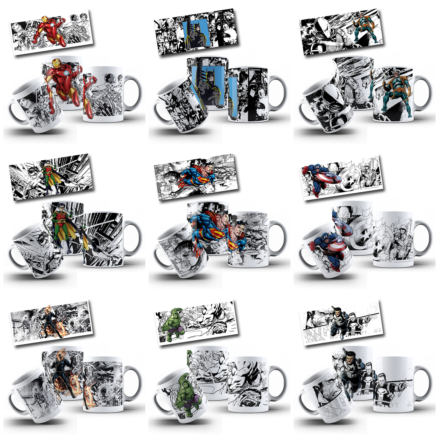 22 Artes para Caneca Super Herois Filmes Arquivo Editável  2