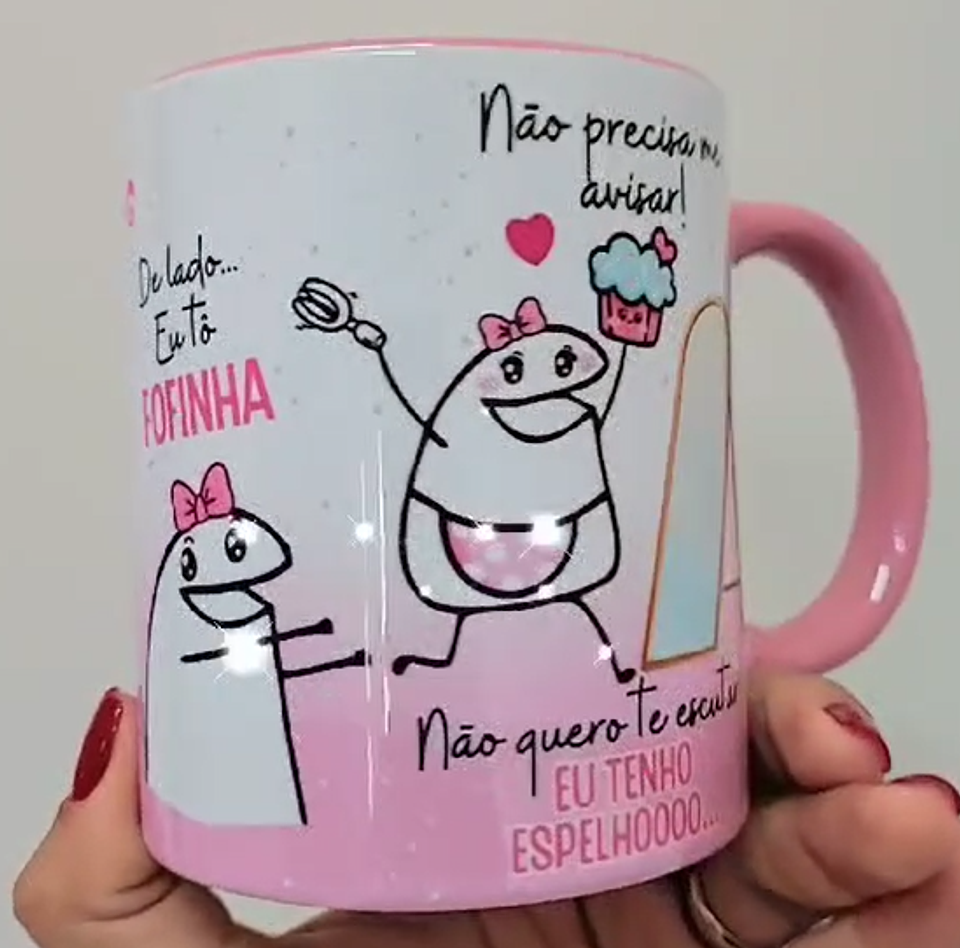 Arte Caneca Aaaa Cê reparou que eu engordei, Tô mais Gordinha Arquivo Png 3