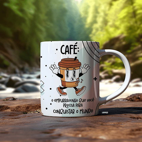 5 Artes para Caneca Frases Café Arquivo Editável