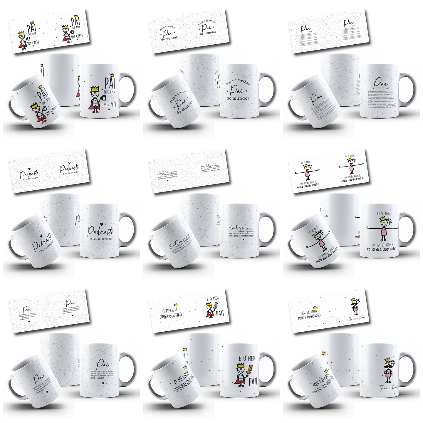 30 Artes para Caneca Dia dos Pais Arquivo em Png 11