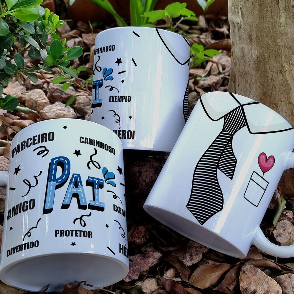 6 Artes para Caneca Dia dos Pais Arquivo Editável 2