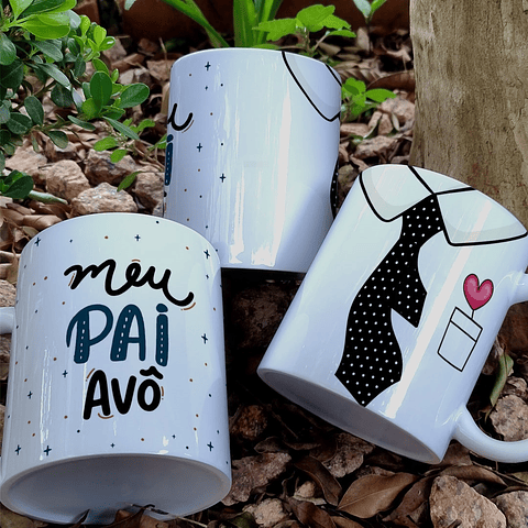 6 Artes para Caneca Dia dos Pais Arquivo Editável