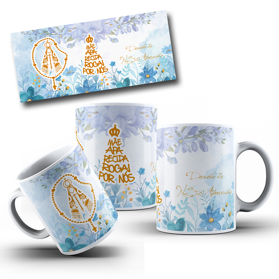 10 Artes para Caneca Nossa Senhora Aparecida Arquivo Editável 7