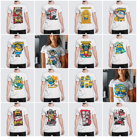 170 Artes para Camisa Minions Arquivo em Png 