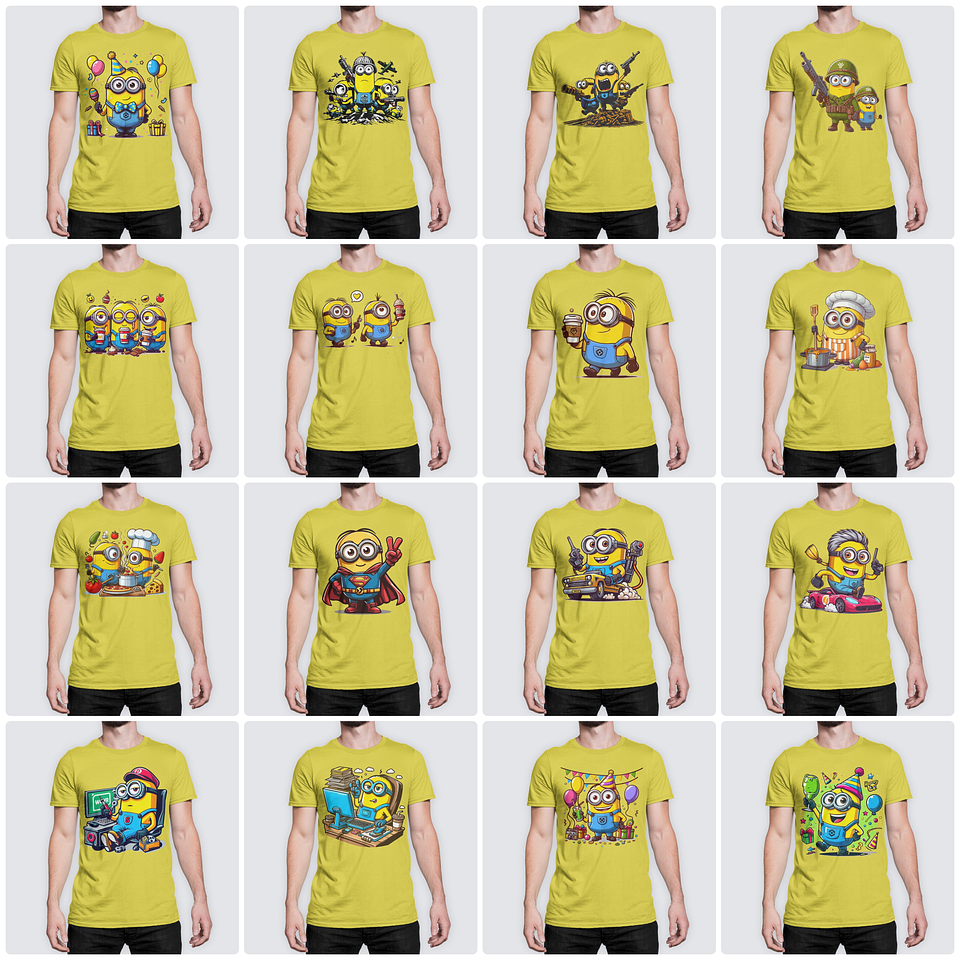 170 Artes para Camisa Minions Arquivo em Png  3