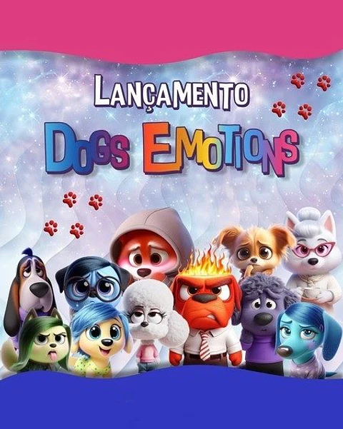 Kit Digital Divertidamente Dogs e Gatinhos Animais Emoções Arquivos em Png