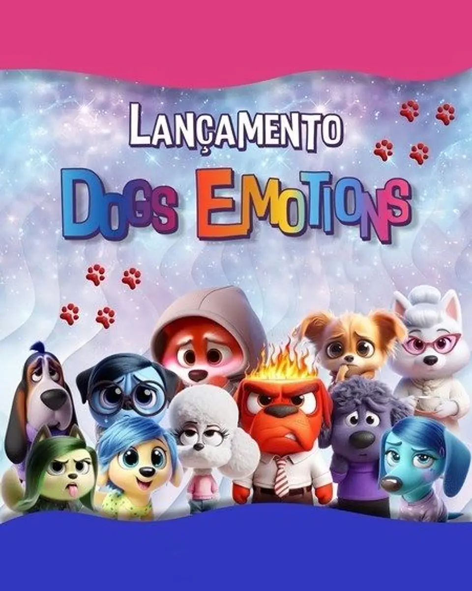 Kit Digital Divertidamente Dogs e Gatinhos Animais Emoções Arquivos em Png 1