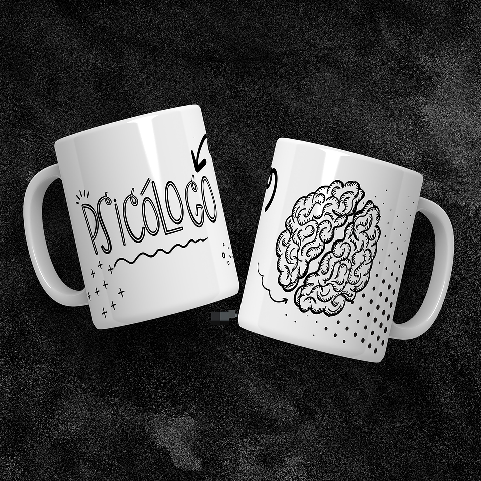 6 Artes para Caneca Profissão Psicologo Arquivo em Jpg  4
