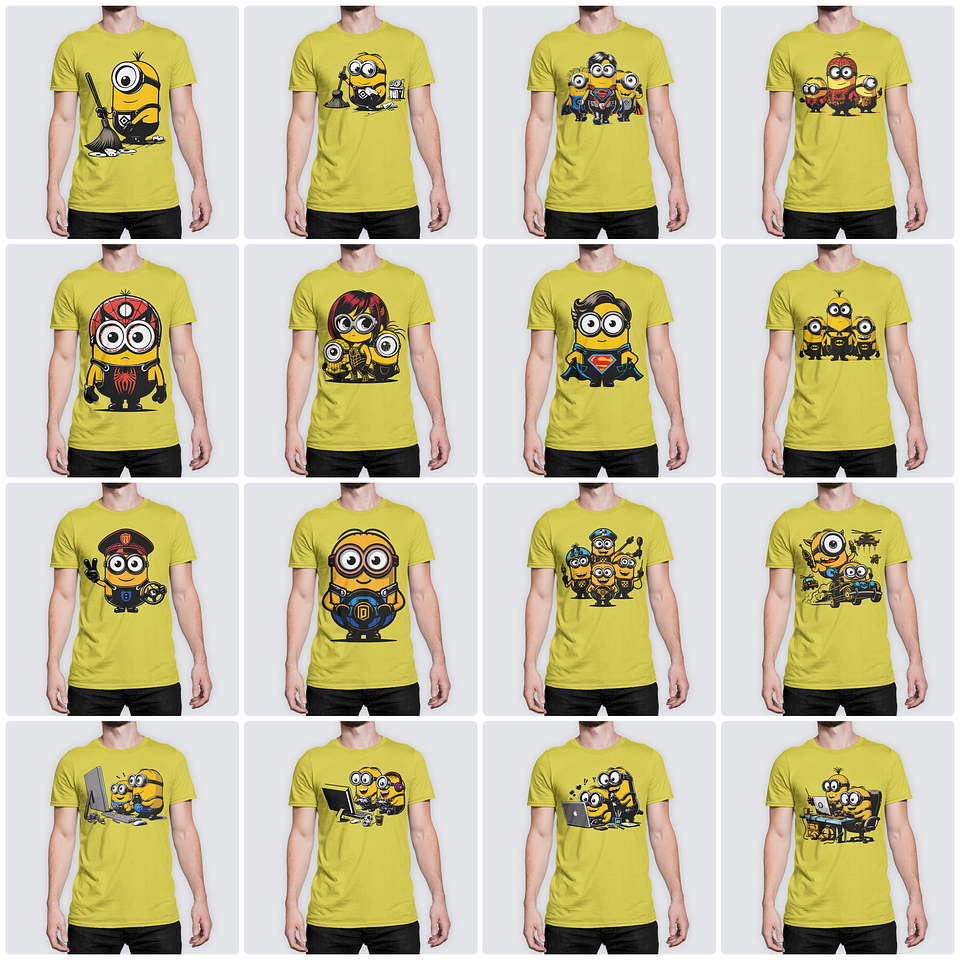 170 Artes para Camisa Minions Arquivo em Png  4