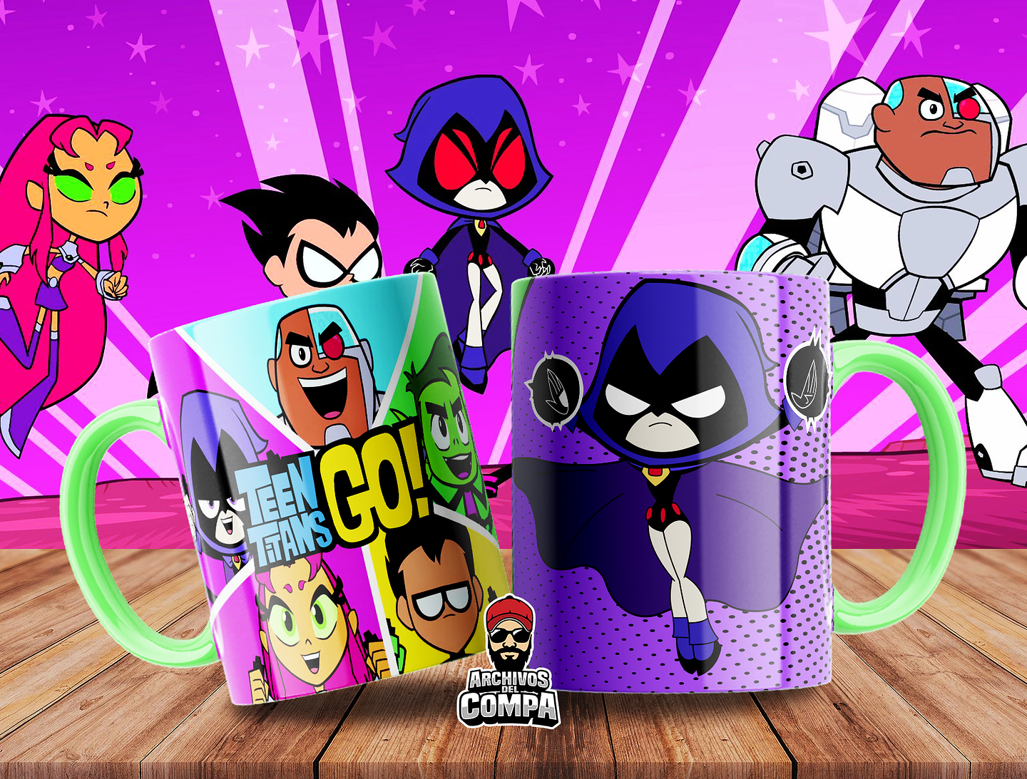 9 Artes para Caneca Jovens Titãs Arquivo Editável 3